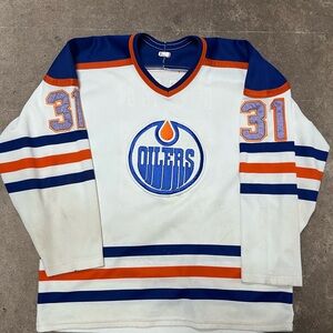 Vintage Grant Fuhr CCM Original 80’s/90’s Edmonton Oilers NHL Hockey Jersey